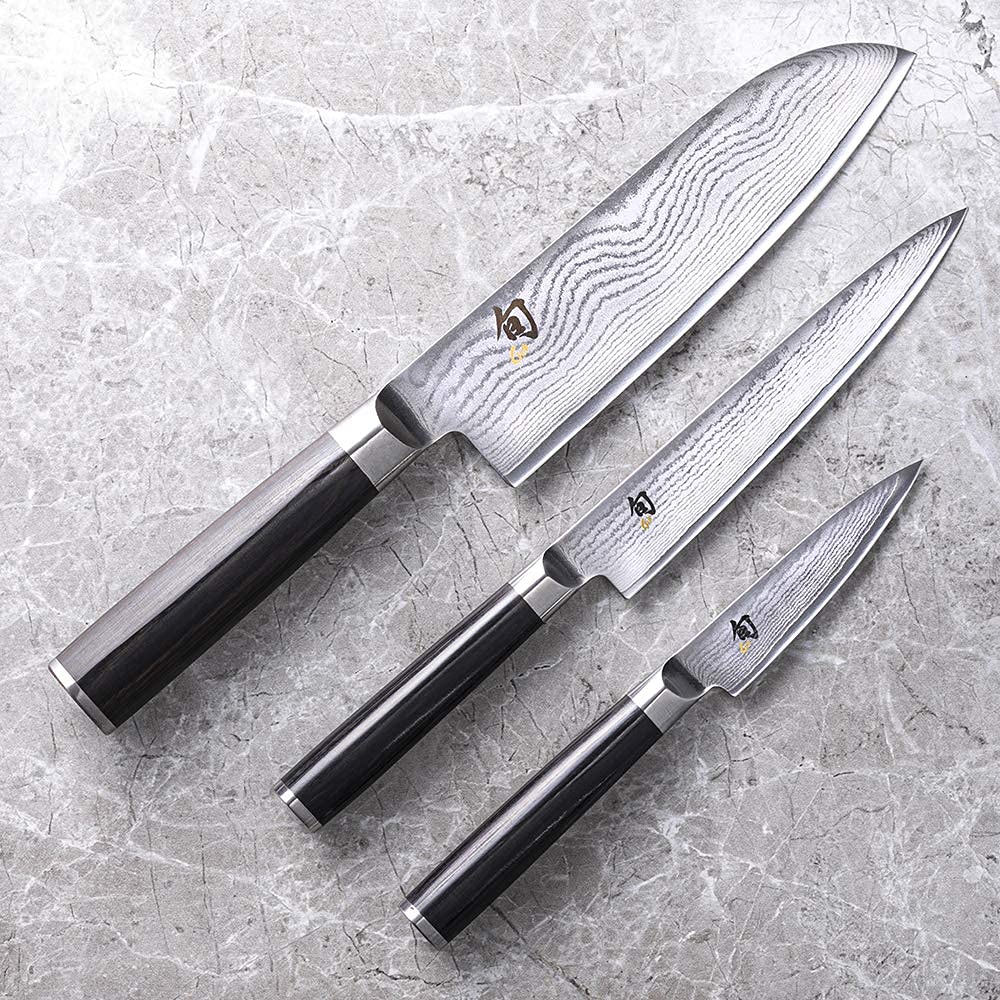 Kai Shun Classic Kitchen Knife Set (Santoku 7'', Utility 6'' and Paring Knife 3.5'') - Image 8